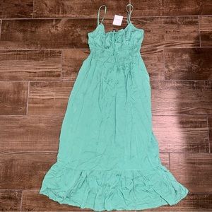 NWT Green Cami Keyhole Maxi Dress